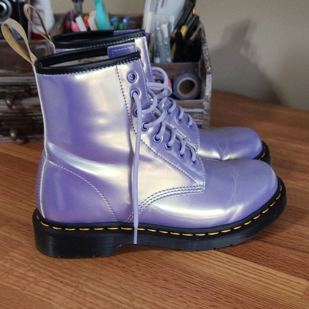 Purple Vegan Doc Martens Women's 8
